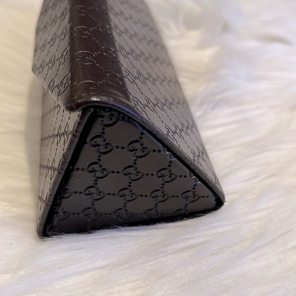 Gucci Monogram Logo Sunglasses Leather Case Trifold Travel Brown main image 5